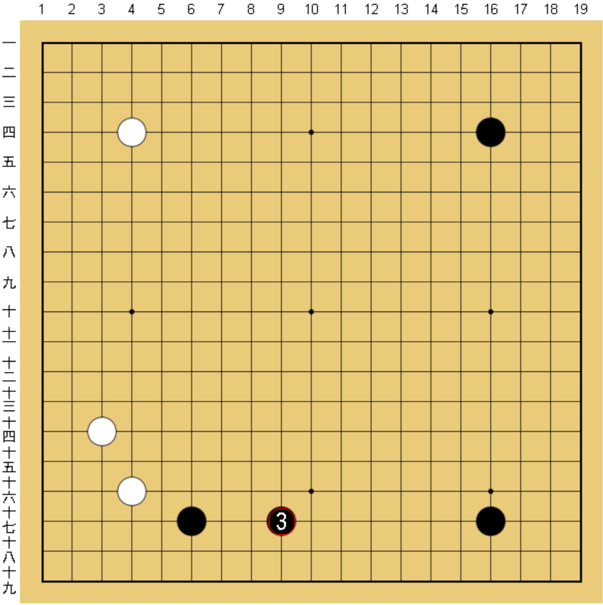 黒３は二間ビラキ